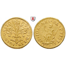 Italien, Toscana, Giovanni Gastone de Medici, Zecchino 1729, ss-vz