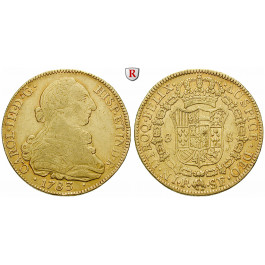 Kolumbien, Carlos III., 8 Escudos 1783, ss+