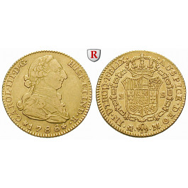 Spanien, Carlos III., 2 Escudos 1788, ss/ss-vz