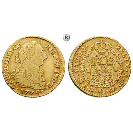 Spanien, Carlos III., Escudo 1779, 3,02 g fein, ss