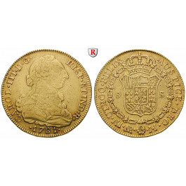 Kolumbien, Carlos III., 8 Escudos 1781, ss