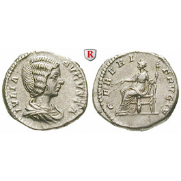 Römische Kaiserzeit, Julia Domna, Frau des Septimius Severus, Denar 200, ss-vz