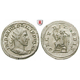 Römische Kaiserzeit, Philippus I., Antoninian 244-247, vz-st