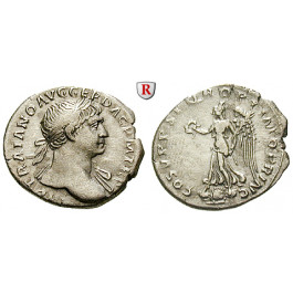 Römische Kaiserzeit, Traianus, Denar 103-111, ss