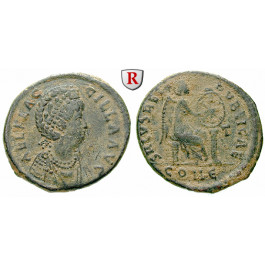 Römische Kaiserzeit, Aelia Flaccilla, Frau Theodosius I., Bronze 383-388, ss
