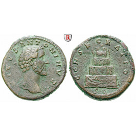 Römische Kaiserzeit, Antoninus Pius, Sesterz 179-180, ss