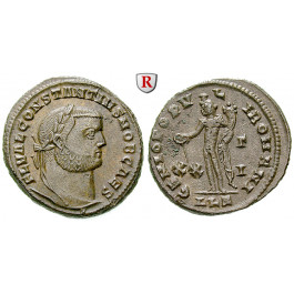 Römische Kaiserzeit, Constantius I., Caesar, Follis 300, f.st/vz