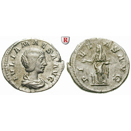 Römische Kaiserzeit, Julia Maesa, Großmutter des Elagabal, Denar 218-222, ss+