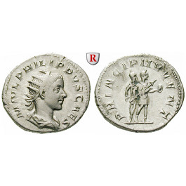 Römische Kaiserzeit, Philippus II., Caesar, Antoninian 245-247, f.vz
