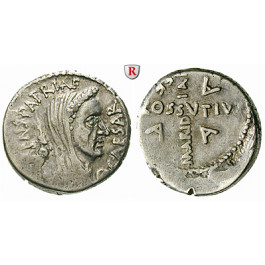 Römische Republik, Caius Iulius Caesar, Denar April/Mai 44 v.Chr., ss+/ss