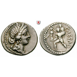 Römische Republik, Caius Iulius Caesar, Denar 47-46 v.Chr., ss+