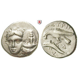 Thrakien-Donaugebiet, Istros, Drachme 4. Jhdt. v.Chr., ss-vz