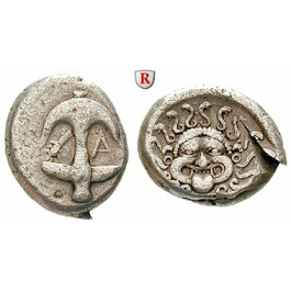 Thrakien-Donaugebiet, Apollonia Pontika, Drachme um 410-350 v.Chr., ss+