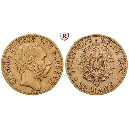 Deutsches Kaiserreich, Sachsen, Albert, 10 Mark 1888, E, ss, J. 261