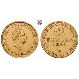 Braunschweig, Königreich Hannover, Wilhelm IV., 2 1/2 Taler 1835, f.vz