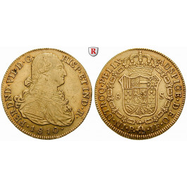 Kolumbien, Ferdinand VII., 8 Escudos 1810, 23,7 g fein, ss+