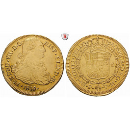 Kolumbien, Ferdinand VII., 8 Escudos 1818, 23,62 g fein, ss