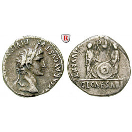 Römische Kaiserzeit, Augustus, Denar 2 v.-4 n.Chr., ss