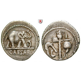 Römische Republik, Caius Iulius Caesar, Denar 49-48 v.Chr., ss+