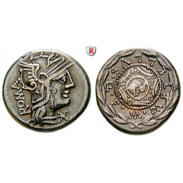 Römische Republik, M. Caecilius Metellus, Denar 127 v.Chr., ss-vz