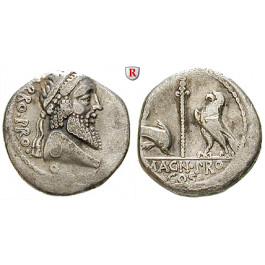 Römische Republik, Cn. Pompeius Magnus und Terentius Varro, Denar 45 v.Chr., ss