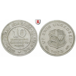 Nebengebiete, Schleswig-Holstein, 10/100 Gutschriftsmarke 1923, f.st, J. N39