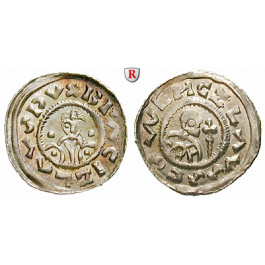 Böhmen, Königreich, Bretislav I., Denar 1050-1050, f.prfr.