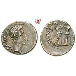 Römische Kaiserzeit, Augustus, Quinar 25-23 v.Chr., ss+