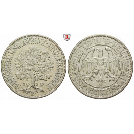 Weimarer Republik, 5 Reichsmark 1929, Eichbaum, E, vz+, J. 331