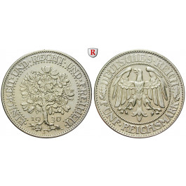 Weimarer Republik, 5 Reichsmark 1930, Eichbaum, F, st, J. 331