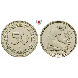 Bundesrepublik Deutschland, 50 Pfennig 1968, F, PP, J. 384