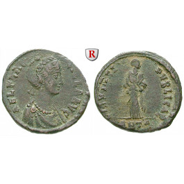Römische Kaiserzeit, Aelia Flaccilla, Frau Theodosius I., Bronze 383-388, ss