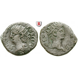 Römische Provinzialprägungen, Ägypten, Alexandria, Nero, Tetradrachme Jahr 13 = 66-67, ss