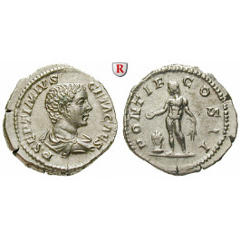 Römische Kaiserzeit, Geta, Caesar, Denar 209, vz+
