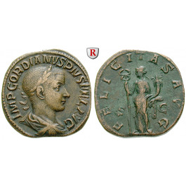 Römische Kaiserzeit, Gordianus III., Sesterz 241-243, ss-vz/ss+