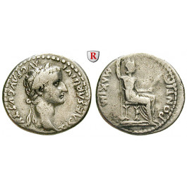 Römische Kaiserzeit, Tiberius, Denar 14-37, ss