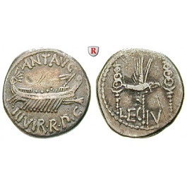 Römische Republik, Marcus Antonius, Denar 32-31 v.Chr., ss