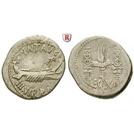 Römische Republik, Marcus Antonius, Denar 32-31 v.Chr., ss