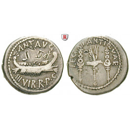 Römische Republik, Marcus Antonius, Denar 32-31 v.Chr., ss
