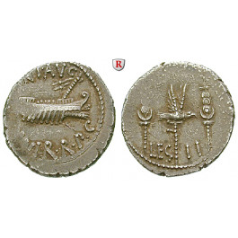 Römische Republik, Marcus Antonius, Denar 32-31 v.Chr., ss+