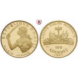 Haiti, 100 Gourdes 1969, 17,78 g fein, PP