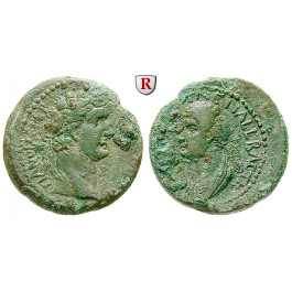 Römische Provinzialprägungen, Kilikien, Anazarbos, Domitia, Frau des Domitianus, Assarion Jahr 112 = 93/94, ss+