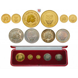 Ungarn, Volksrepublik, Goldsatz 1961, 49,18 g fein, PP