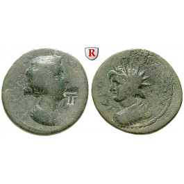 Römische Provinzialprägungen, Kilikien, Hieropolis Kastabala, Faustina II., Frau des Marcus Aurelius, Bronze, ss