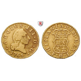 Spanien, Carlos III., 1/2 Escudo 1765, ss