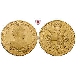 Römisch Deutsches Reich, Maria Theresia, 2 Souverain d´or 1761, ss-vz