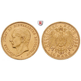 Deutsches Kaiserreich, Schwarzburg-Rudolstadt, Günther Viktor, 10 Mark 1898, A, vz-st, J. 286