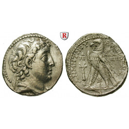 Syrien, Königreich der Seleukiden, Demetrios II., 2. Regierung, Tetradrachme Jahr 185 = 128-127 v.Chr., ss
