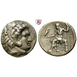 Makedonien, Königreich, Alexander III. der Grosse, Tetradrachme 315-311 v.Chr., ss-vz