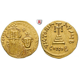 Byzanz, Constans II. und Constantinus IV., Solidus 654-659, f.vz